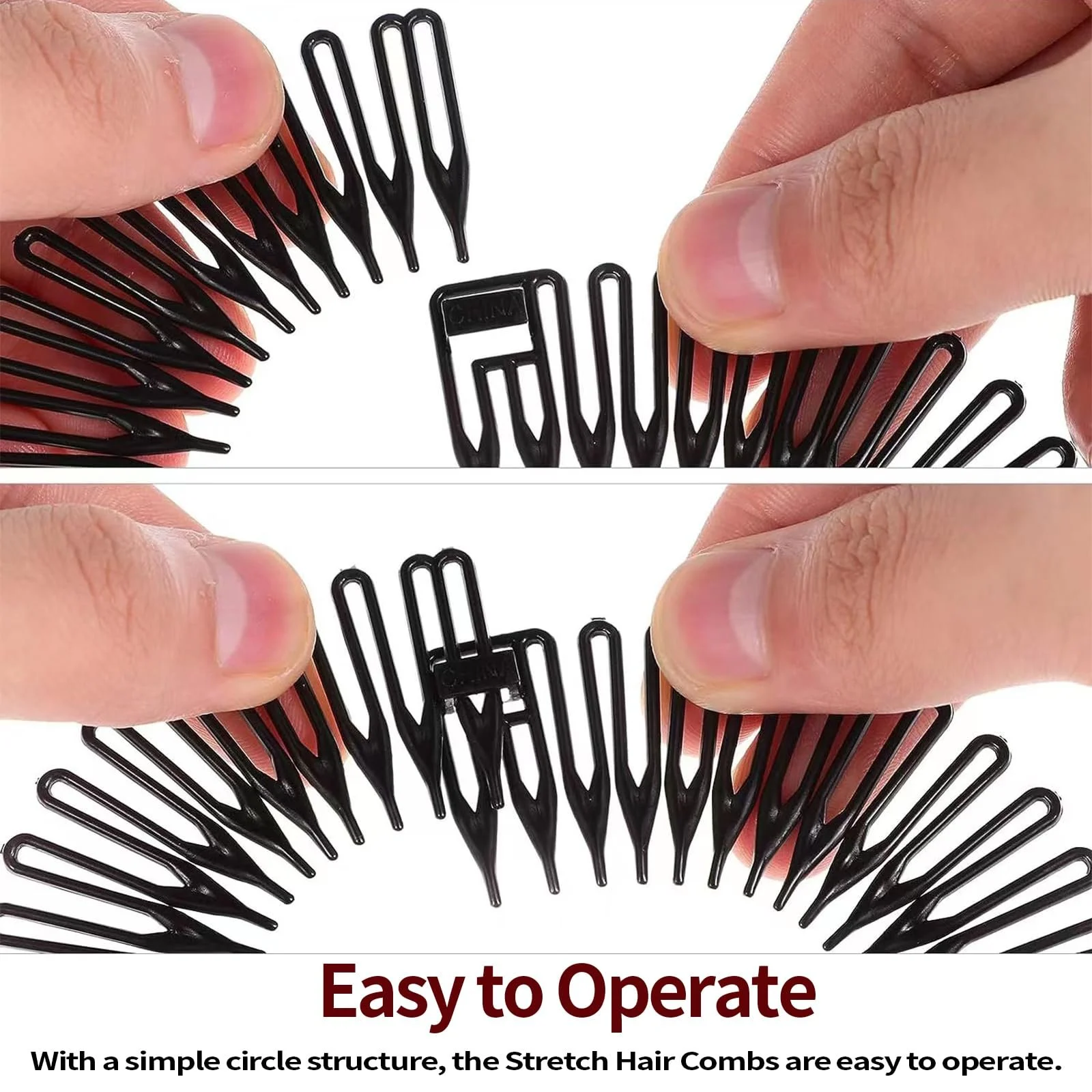 Обруч-гребешок зигзаг 12 шт, фото №2