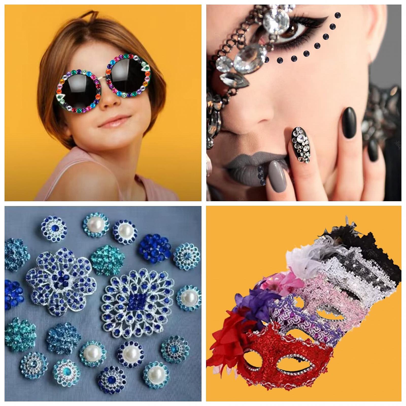 Самоклеящиеся стразы FITDON 2236 для макияжа лица, декора ногтей, DIY поделок, 13 листов, фото №4