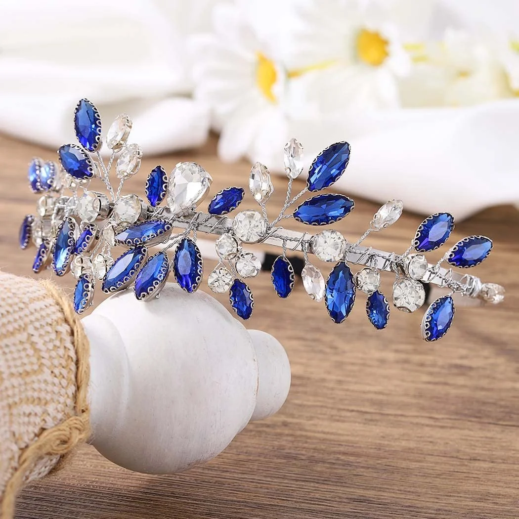 Обруч IYOU Весільний Блакитний Блискучий, фото №2