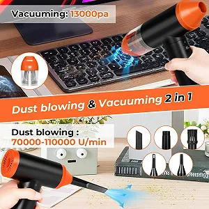 Электрическая воздуходувка-пылесос 3-в-1 110 000 об/мин 13 000 Па 7500 мАч synthetic.ua - Фото 1