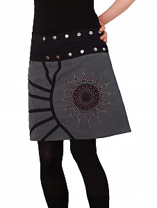 Спідниця Purewonder SK193 Жіноча на запах Бавовна Кнопки - Фото 1