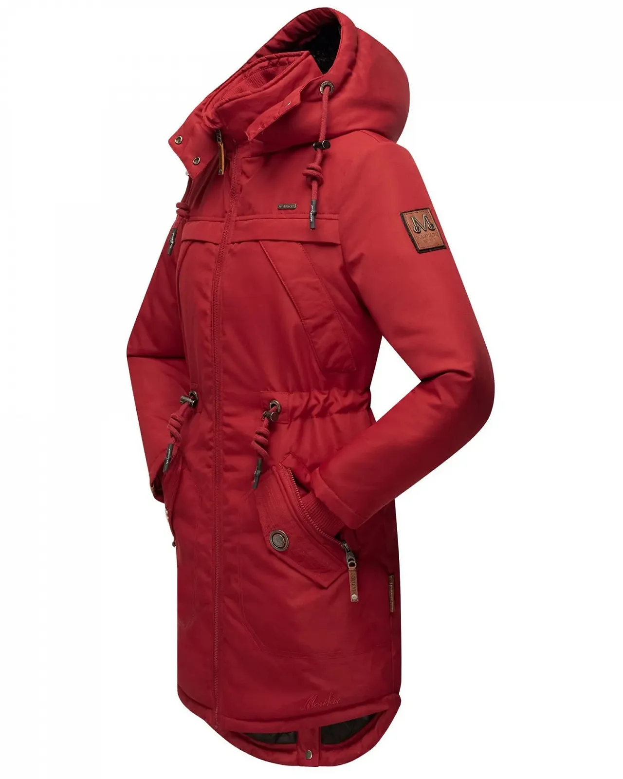 Жіноча зимова куртка Marikoo B807 з теплою підкладкою та капюшоном, фото №4