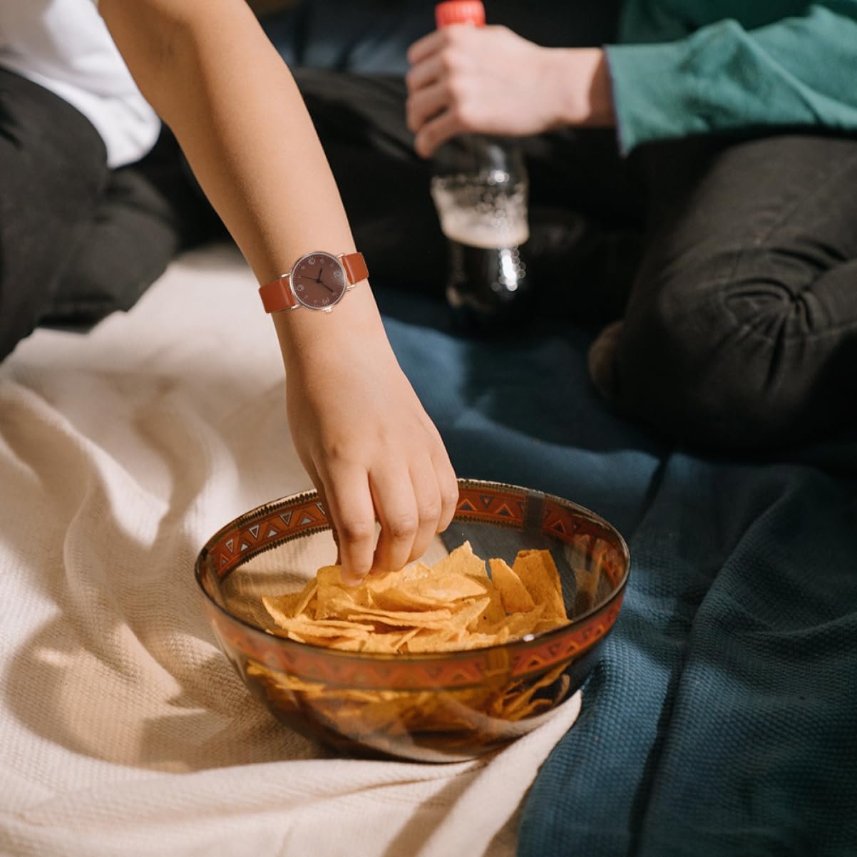 Женские часы Кварцевые LIFKOME Ремешок Коричневый, фото №5