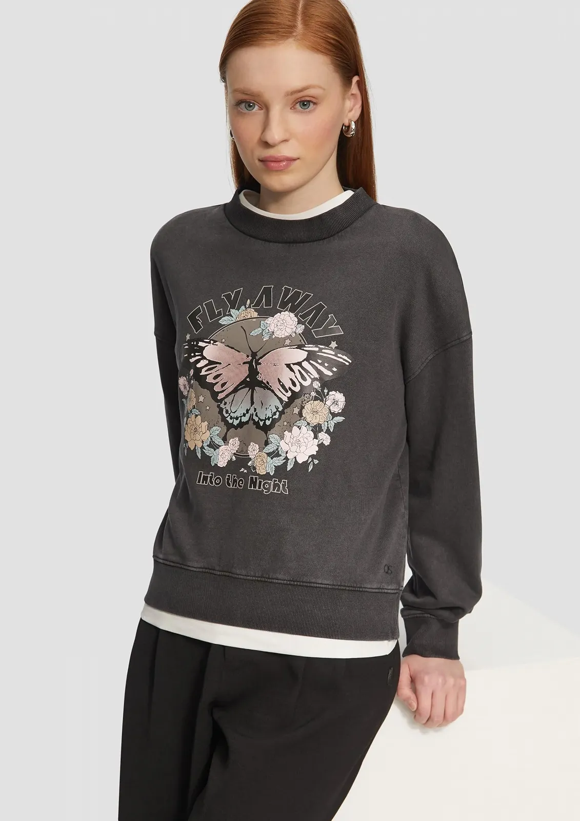 Толстовка QS С принтом спереди, фото №5