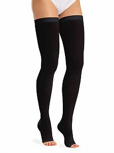 Компрессионные чулки антиэмболические Relaxsan M1370A для мужчин и женщин, 25-32 мм рт.ст., держатся на бедрах, унисекс, с открытым носком, класс 2, K2 - Фото 1