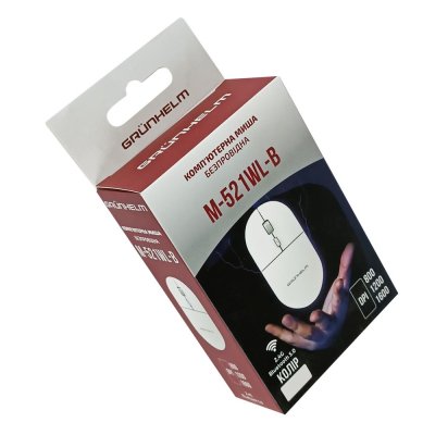 Мышка Grunhelm M-521WL-B Wireless White (126873), фото №5