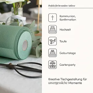 Скатертина-доріжка 100%Mosel Fleece 30 см х 25 м Евкаліптовий зелений ціна на synthetic.ua - Фото 1 Скатертина-доріжка 100%Mosel Fleece 30 см х 25 м Евкаліптовий зелений synthetic.ua - Фото 1
