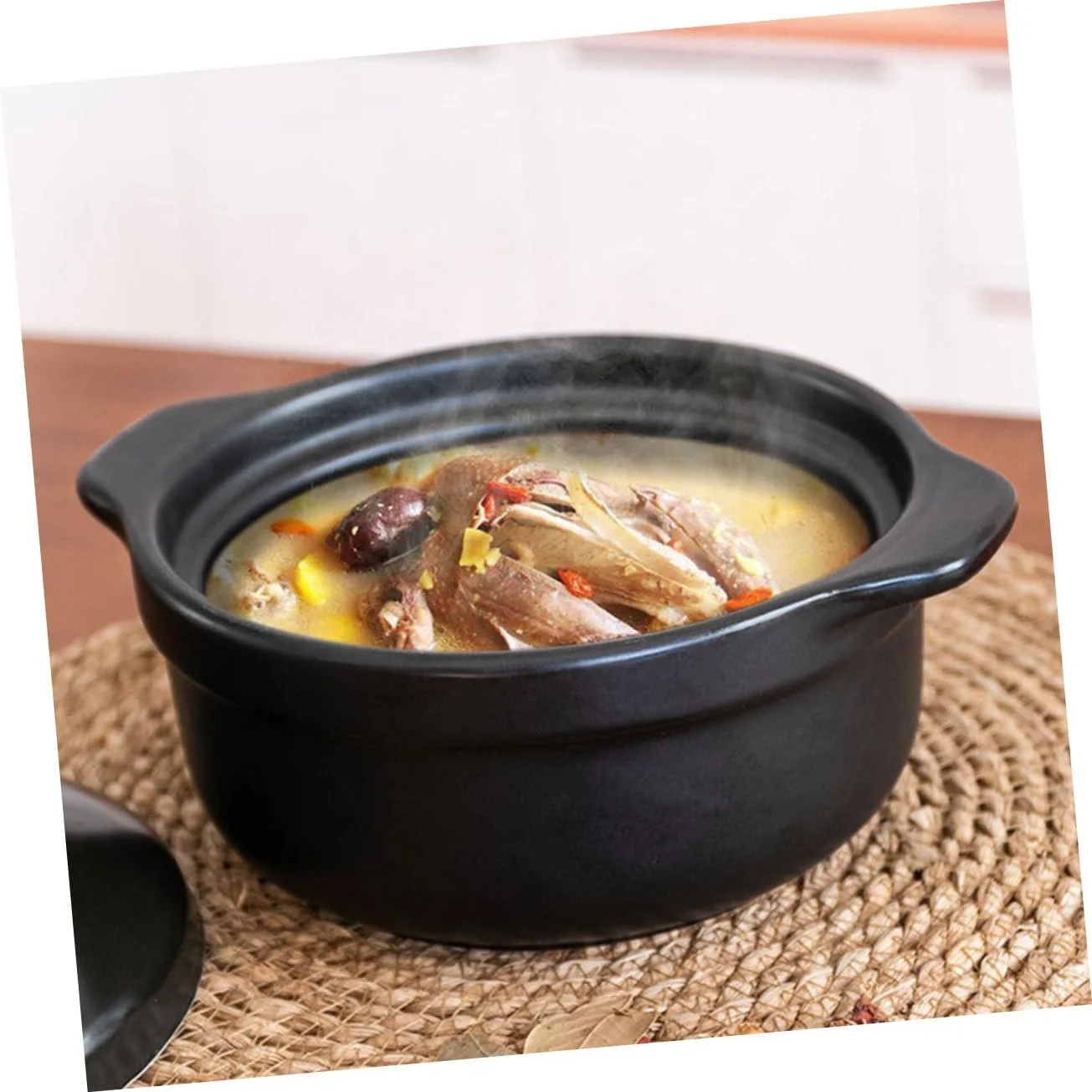 Гусятниця керамічна VALICLUD з кришкою Коричнева, фото №3