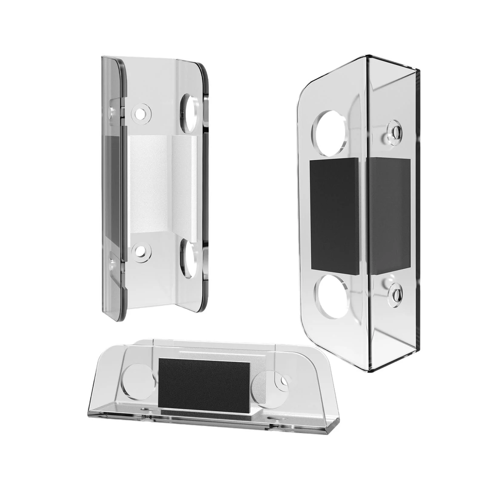 Тримач для ноутбука для встановлення на стільницю/під стільницю, захисні накладки, покращена стабільність, проста установка, міцний, прозорий, фото №1