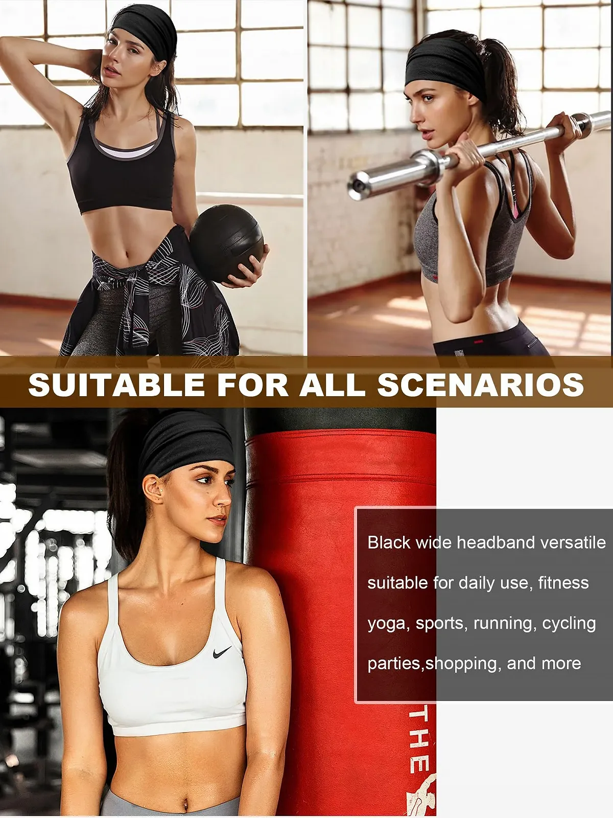 Пов'язка на голову Boho Широка Жіноча Еластична, фото №4