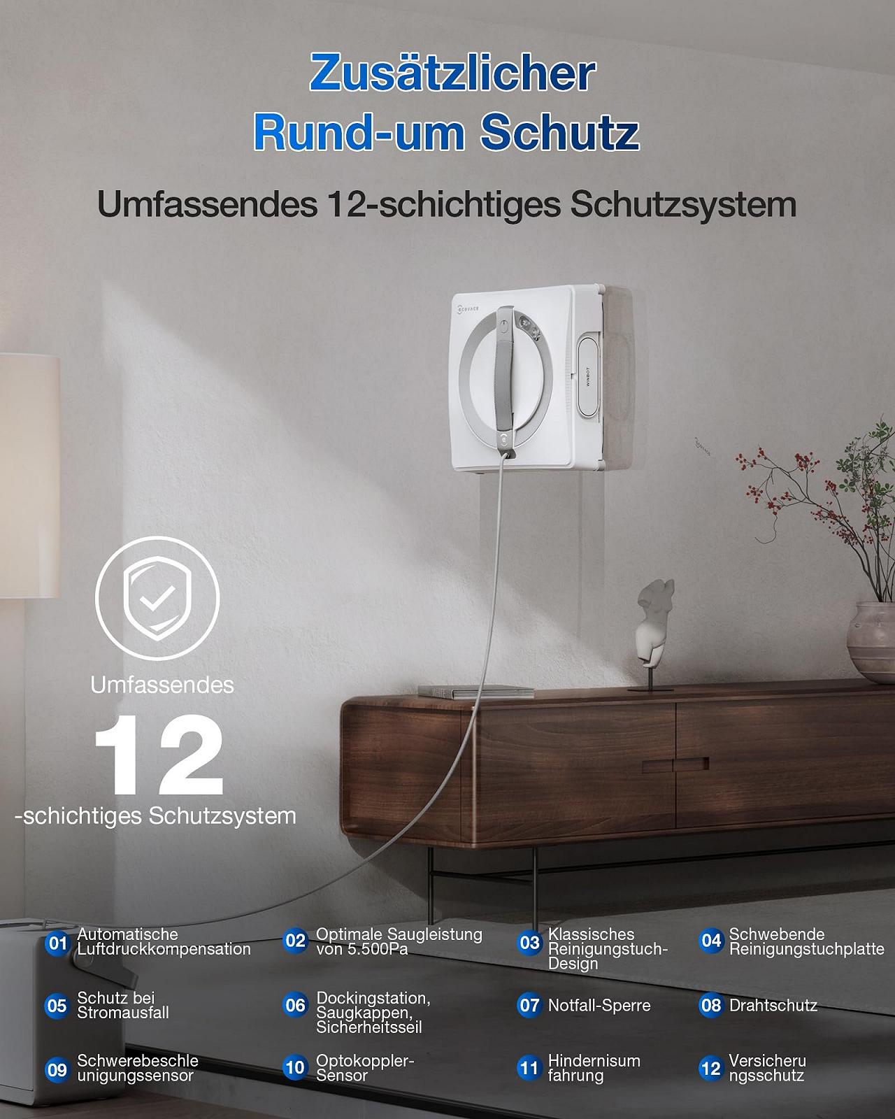 Робот для мойки окон ECOVACS WINBOT W2 PRO Omni, белый, фото №8