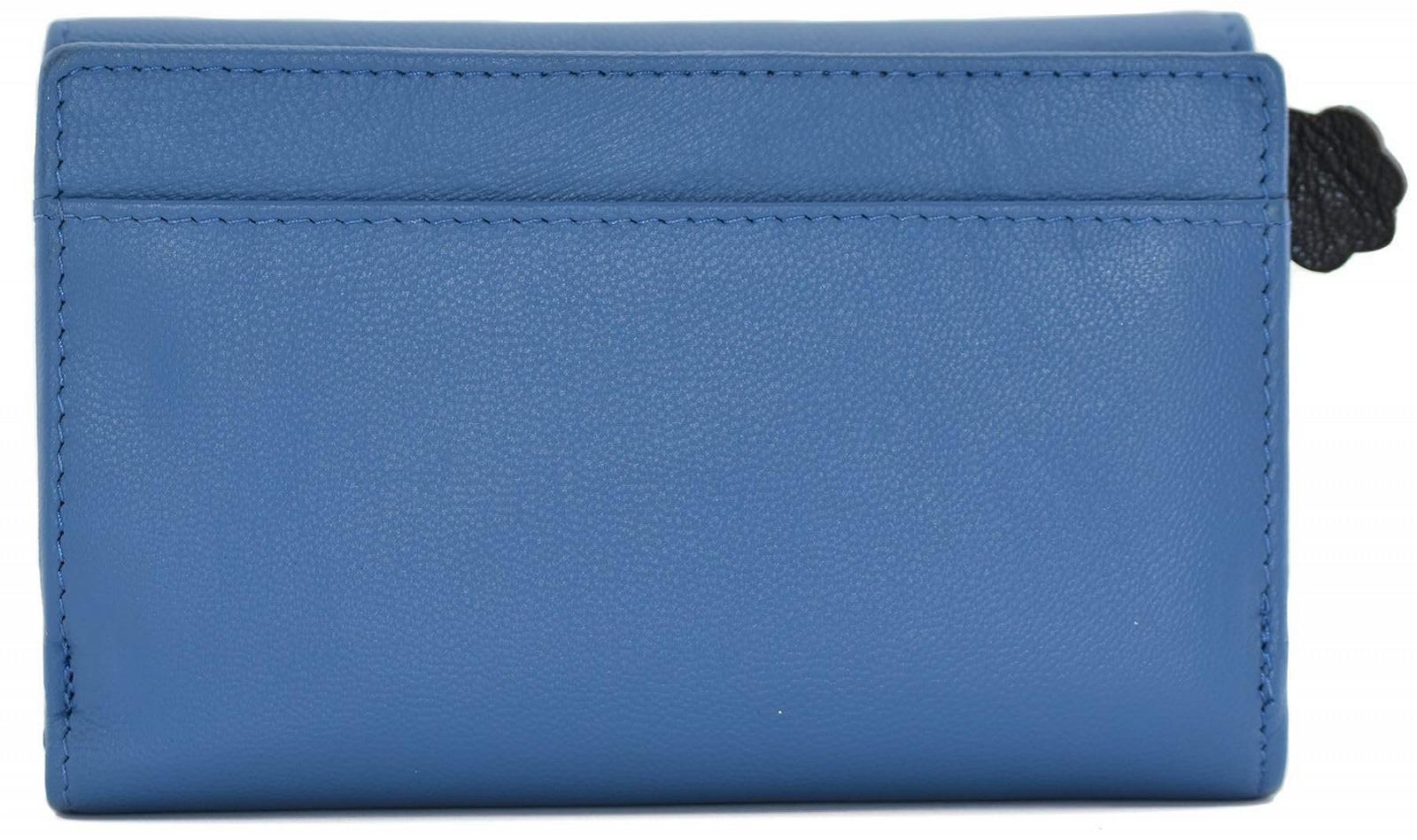 Кошелек три сложения Mala Leather Peek a Boo Cats Collection 3633_01, синий, стандартный размер, RFID, фото №3