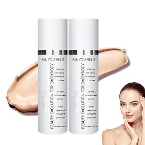 Крем-флюид Evonex Age Defying Foundation Universal Tint Light Sheer Coverage Tinted Face Sunscreen Anti-Ageing Moisturiser (2 Штуки) - Фото 1