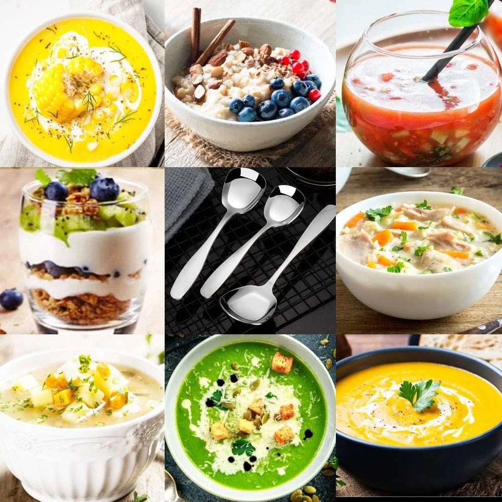 Набір з 3 квадратних ложок з нержавіючої сталі, фото №7