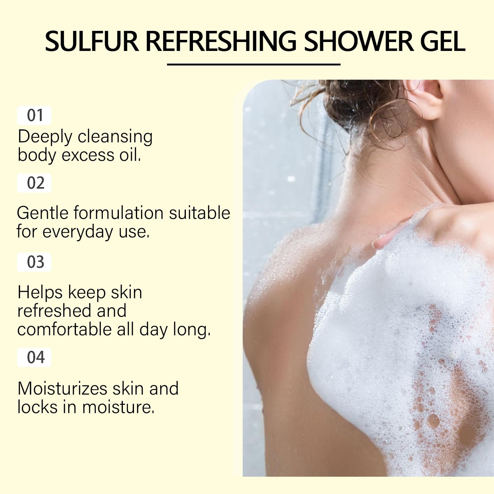 Гель для душу Sulfur Refreshing Natural Moisturising Deep Cleansing 3 шт., фото №2