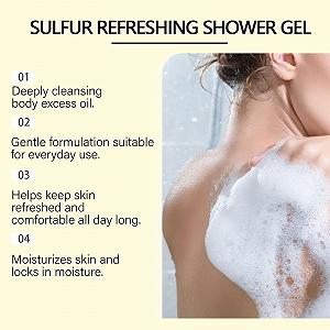Гель для душу Sulfur Refreshing Natural Moisturising Deep Cleansing 3 шт. synthetic.ua - Фото 1