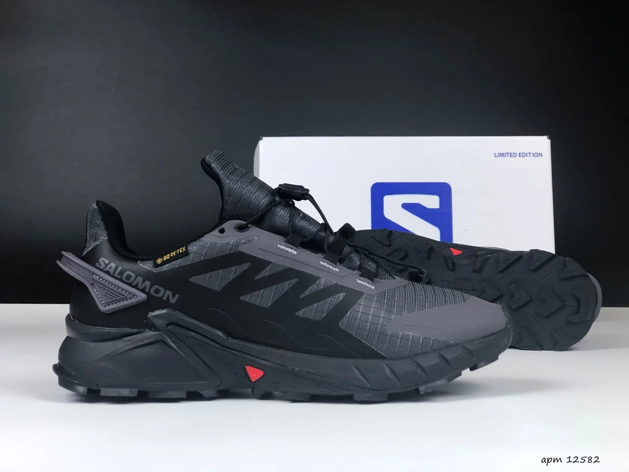 Чоловічі термо кросівки Salomon Supercross 4 Gore-Tex сірі демісезонні, фото №2 Чоловічі термо кросівки Salomon Supercross 4 Gore-Tex сірі демісезонні, фото №2