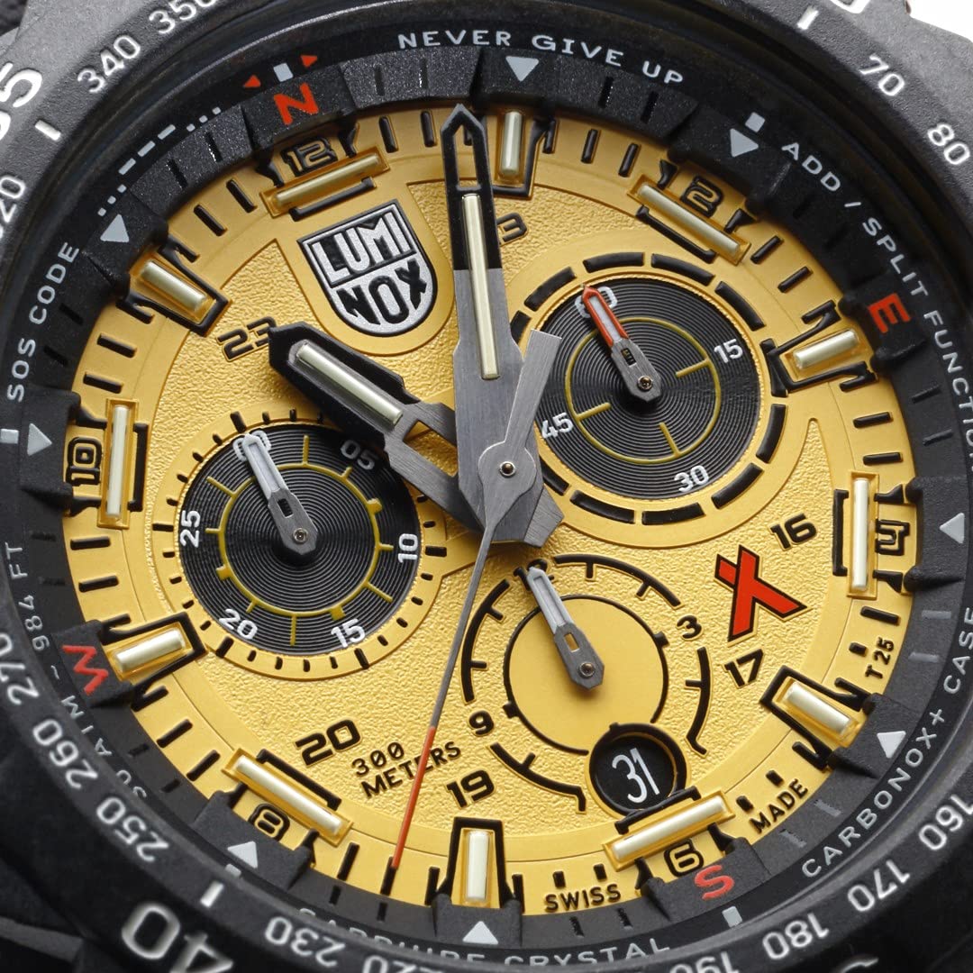 Чоловічий годинник Luminox XB.3745 з аналоговим швейцарським кварцовим механізмом з гумовим ремінцем чорного кольору, фото №3