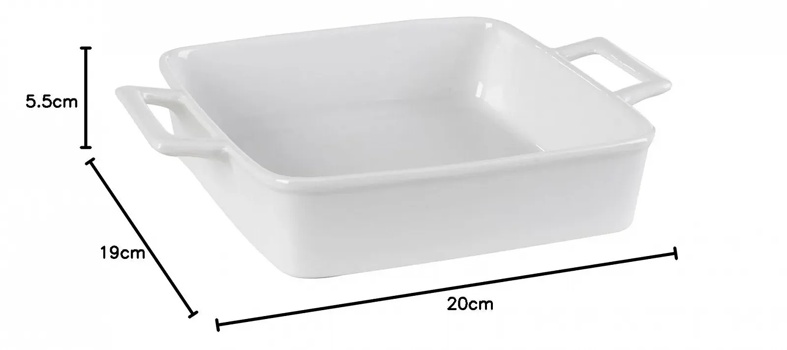 Форма для запекания 19 x 20 см Фарфоровая Белая, фото №4 Форма для запекания 19 x 20 см Фарфоровая Белая, фото №4