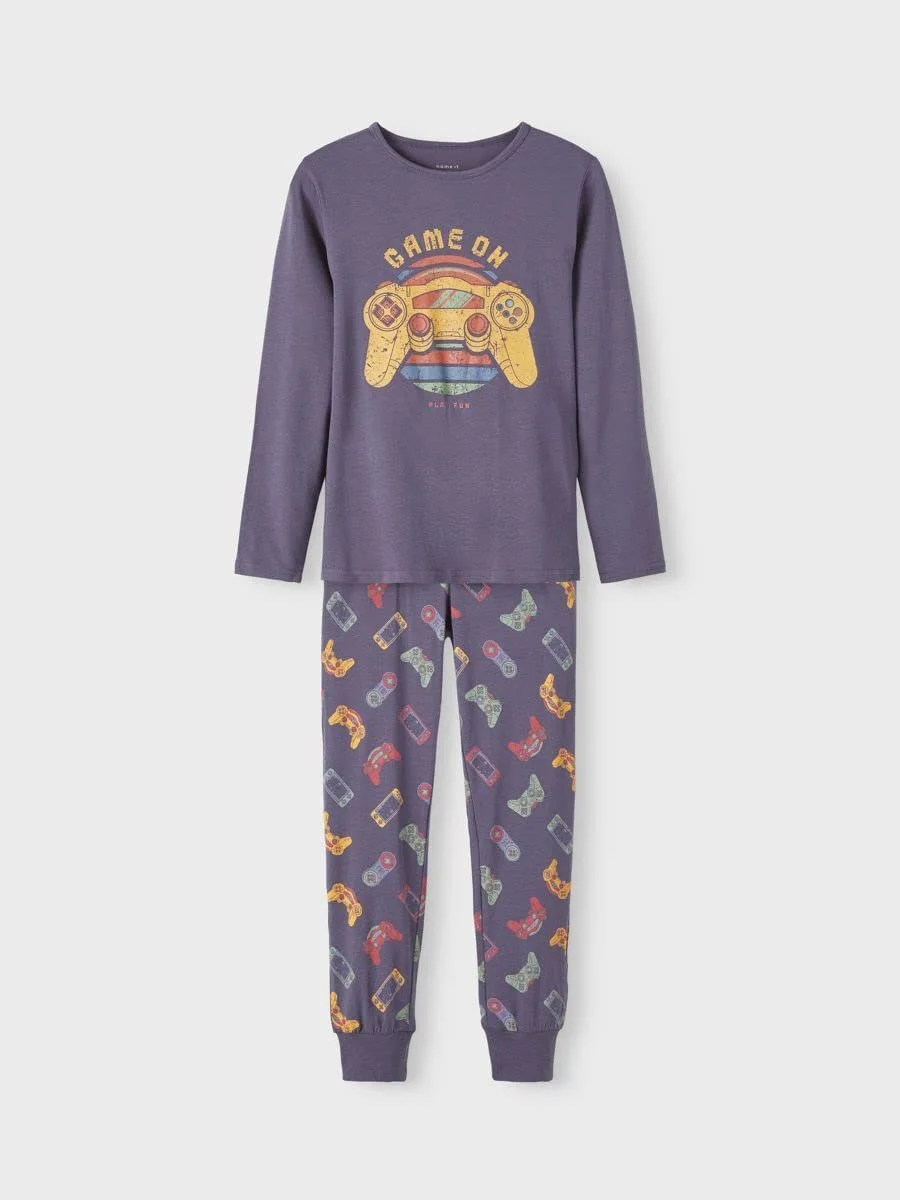 Піжама NAME IT Сірий камінь Game Noos для хлопчиків, фото №3