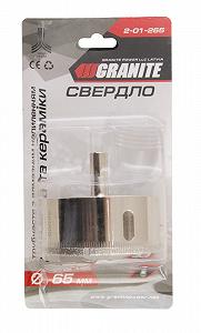 Свердло трубчасте GRANITE з алмазним напиленням для скла та плитки 65 мм 2-01-265 synthetic.ua - Фото 1