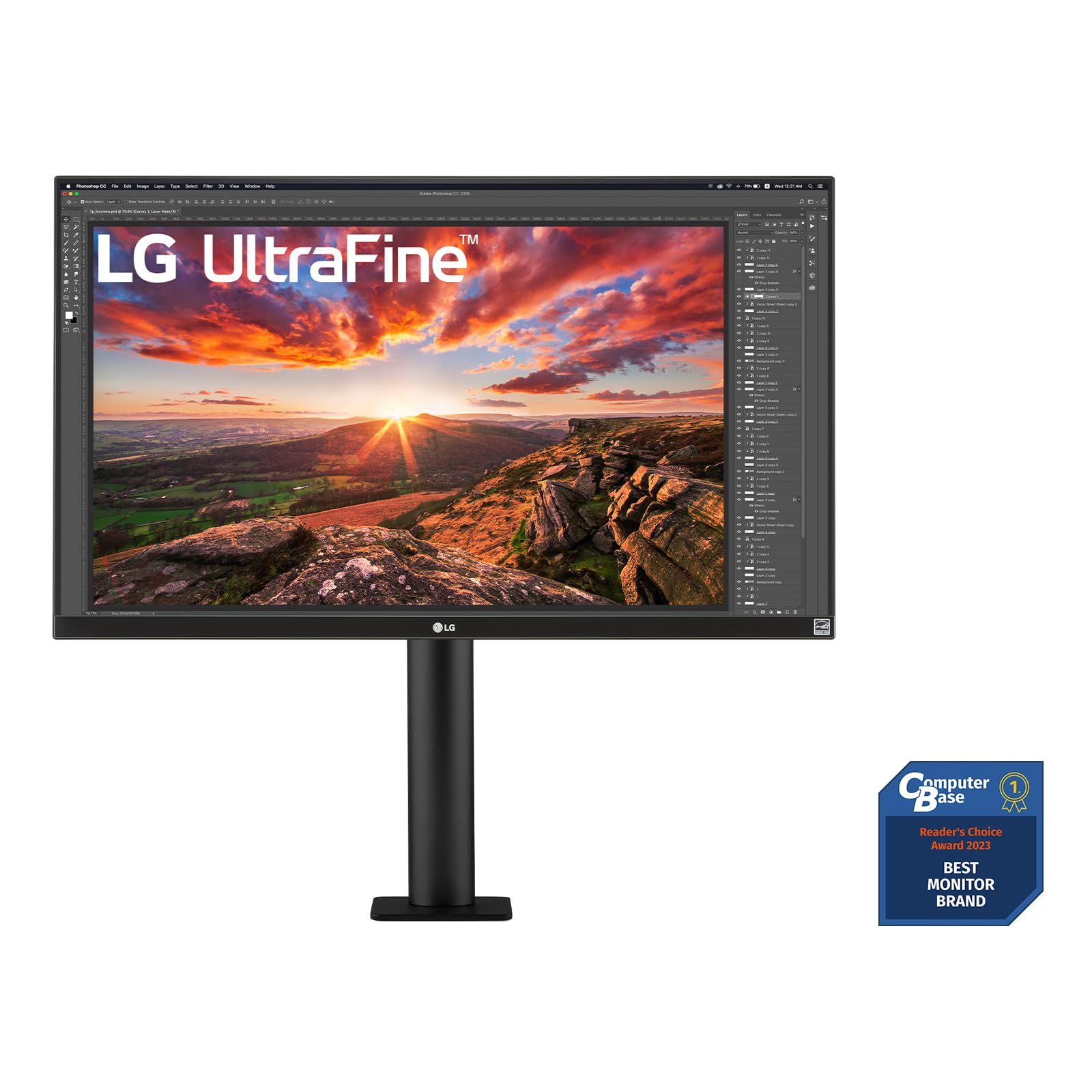 Монітор LG Ultrafine Ergo 27UN880-B 68.4 см, 4K UHD, IPS, Ергономічна Підставка, Чорний, фото №2