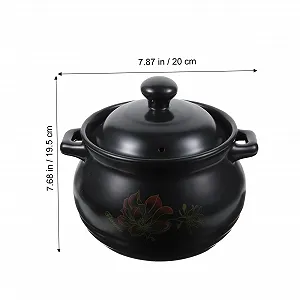 Кастрюля Керамическая 2 л С крышкой Черная synthetic.ua - Фото 1