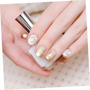 Аксессуары для ногтей FRCOLOR 120 шт. Металлические украшения для маникюра Чаша для мономера Звезда Знак для ногтей Подвеска для нейл-арта Медная пластина Декор Стразы synthetic.ua - Фото 1