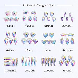 Стрази для нігтів Crystal Mix з плоскою задньою стінкою Діамантовий камінь synthetic.ua - Фото 1