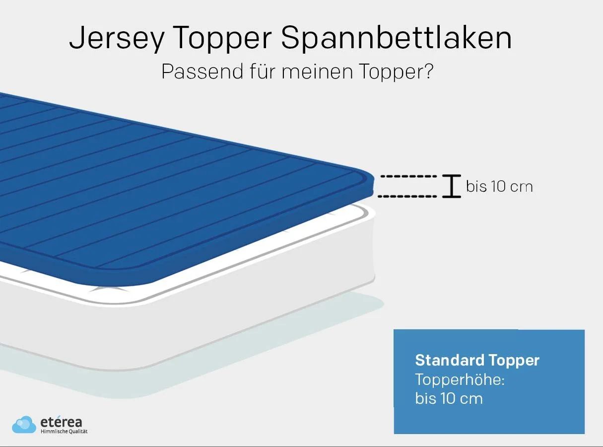 Простыня на резинке et\'{e}rea Jersey для топпера, для кроватей Divan - 100% хлопок - для высоты топпера 5 - 10 см, фото №8