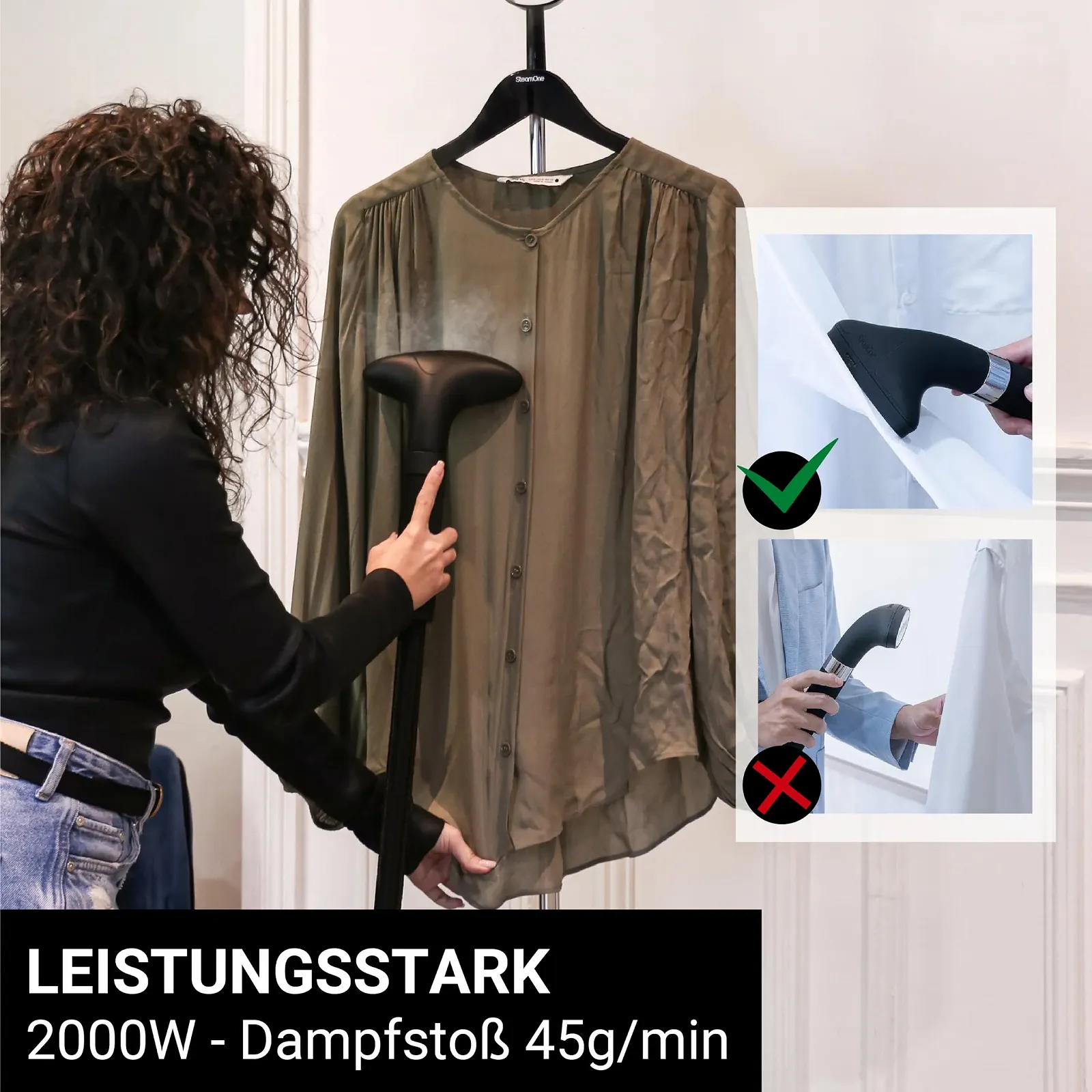 Вертикальный отпариватель SteamOne George Professional 2000 Вт 45 г/мин, фото №2