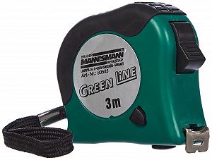 Рулетка Br"."der Mannesmann M80503 3 м x 16 мм зелений/чорний корпус - Фото 1