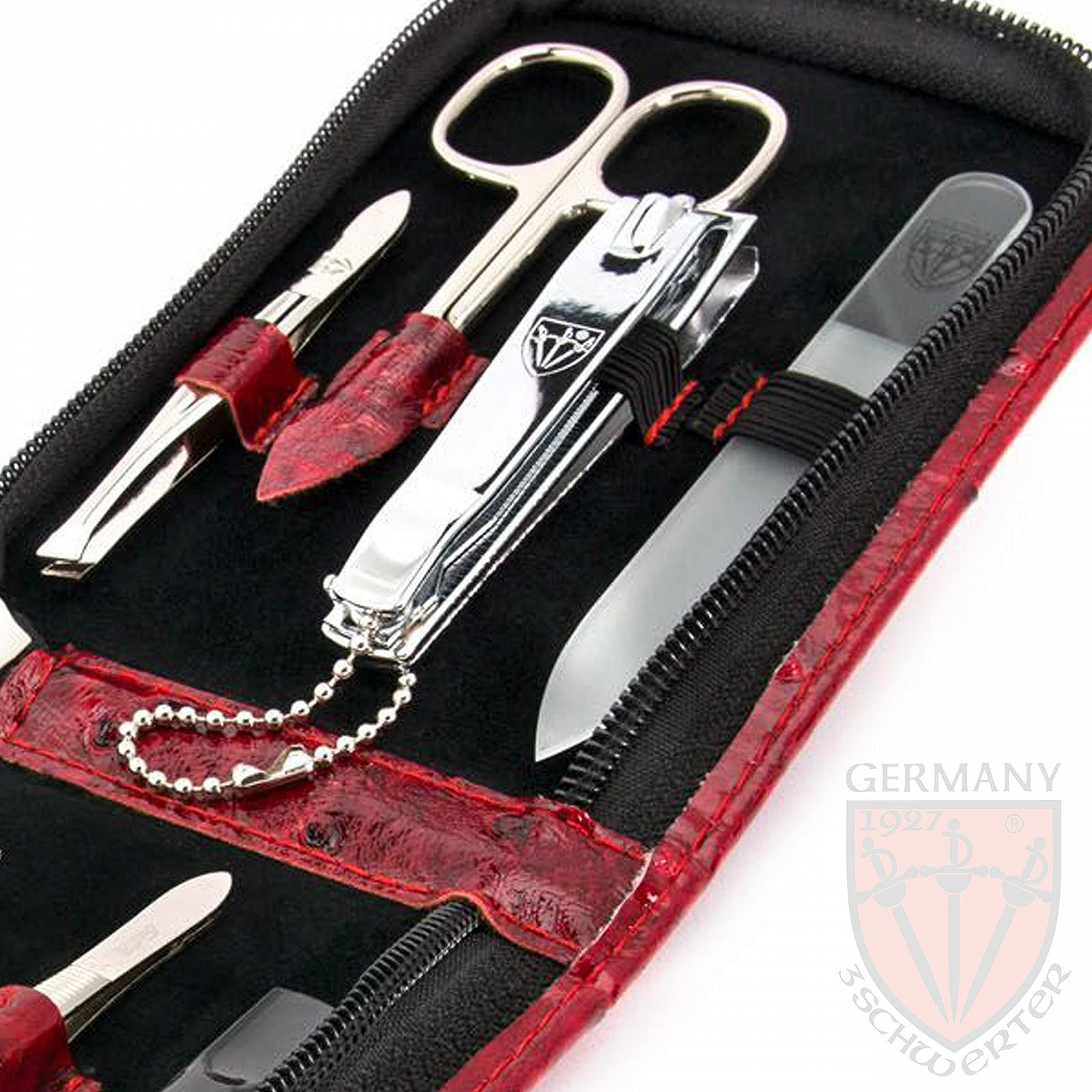 Набір для манікюру DREI SCHWERTER Germany Novara 8 предметів, штучна шкіра винного кольору, фото №4 Набір для манікюру DREI SCHWERTER Germany Novara 8 предметів, штучна шкіра винного кольору, фото №4