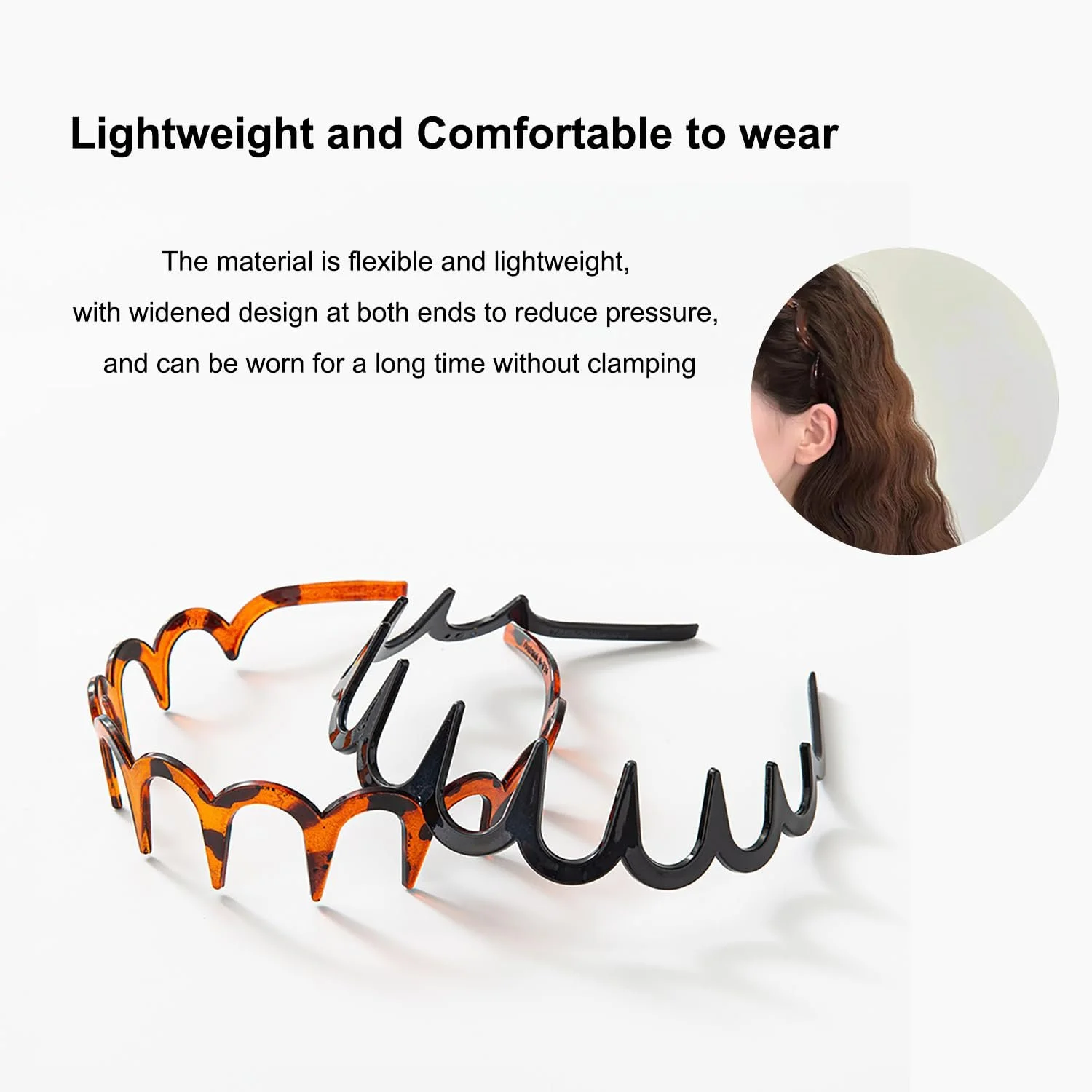 Набір обручів на голову зигзаг 4 шт, фото №5