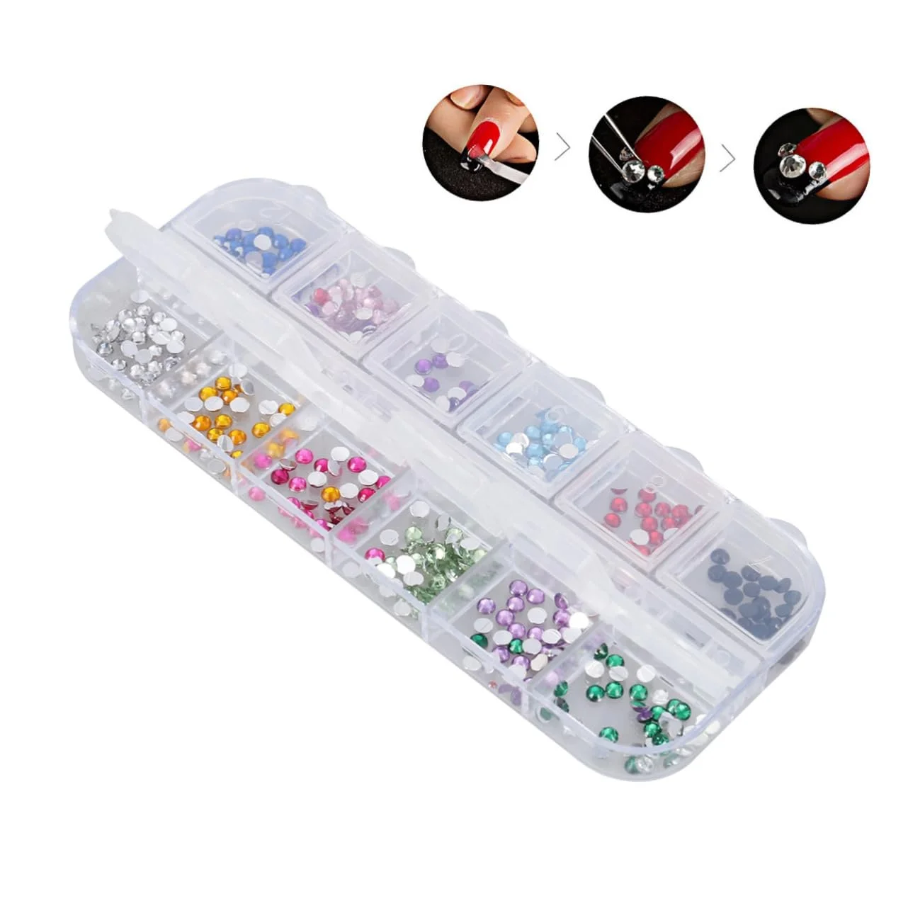 Блискітки для нігтів Beavorty Каміння набір., фото №7