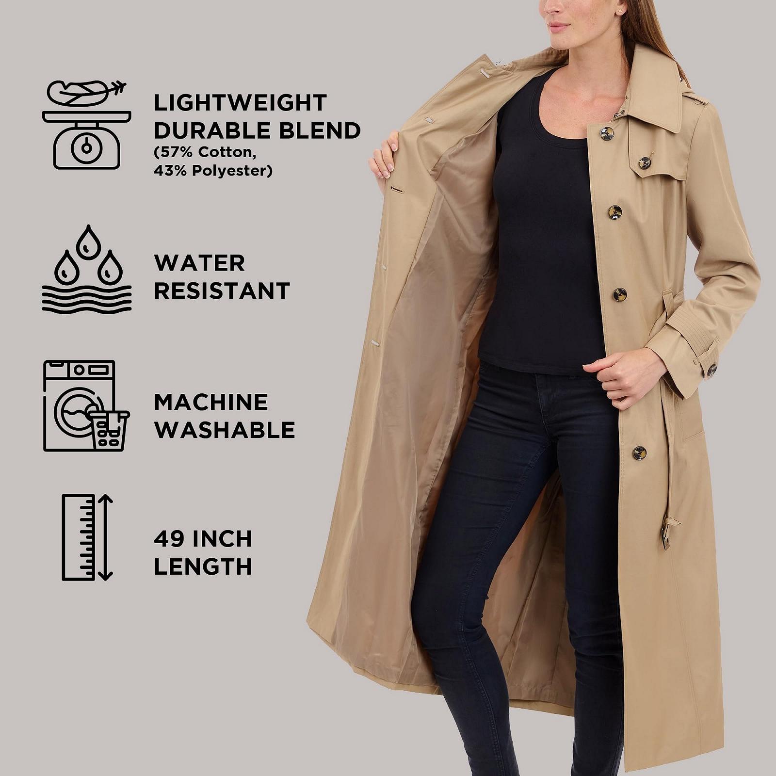 Тренчкот LONDON FOG Довгий Однобортний з Погонами та Поясом, фото №5