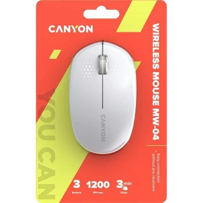 Мышка Canyon MW-04 Bluetooth White (CNS-CMSW04W), фото №6 Мышка Canyon MW-04 Bluetooth White (CNS-CMSW04W), фото №6