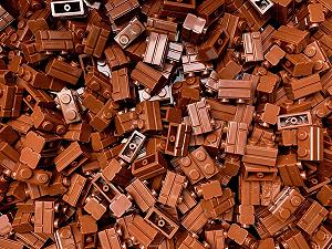 Цегла Masonry Profile Brick 1 x 2 Багато кольорів (Червонувато-коричневий) Упаковка з 500 штук - Фото 1