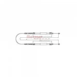 Трос стояночного гальма METZGER 1171.11 задній - Фото 1