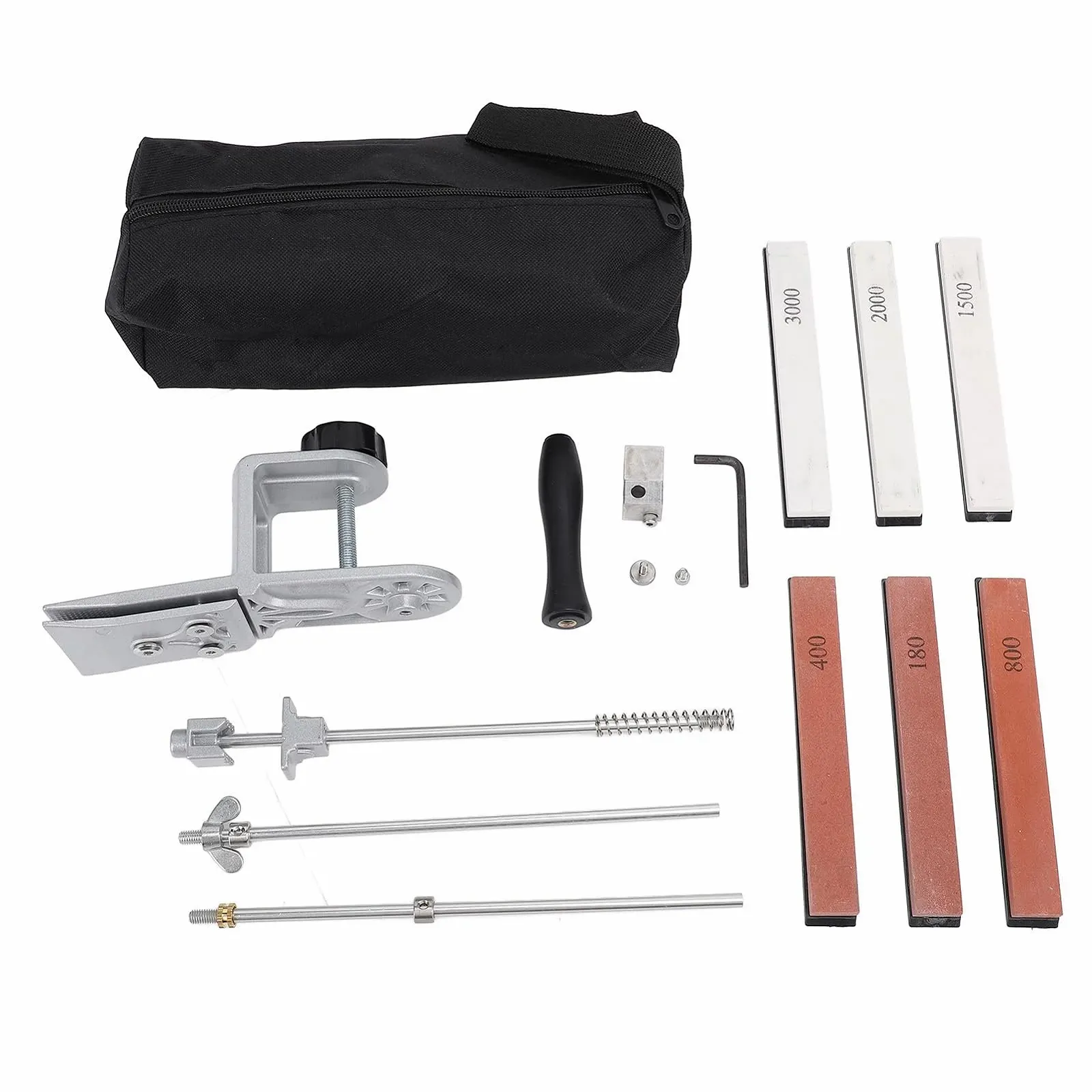 Професійна Точило для ножів з фіксованим кутом Сталева з 6 каменями, фото №1