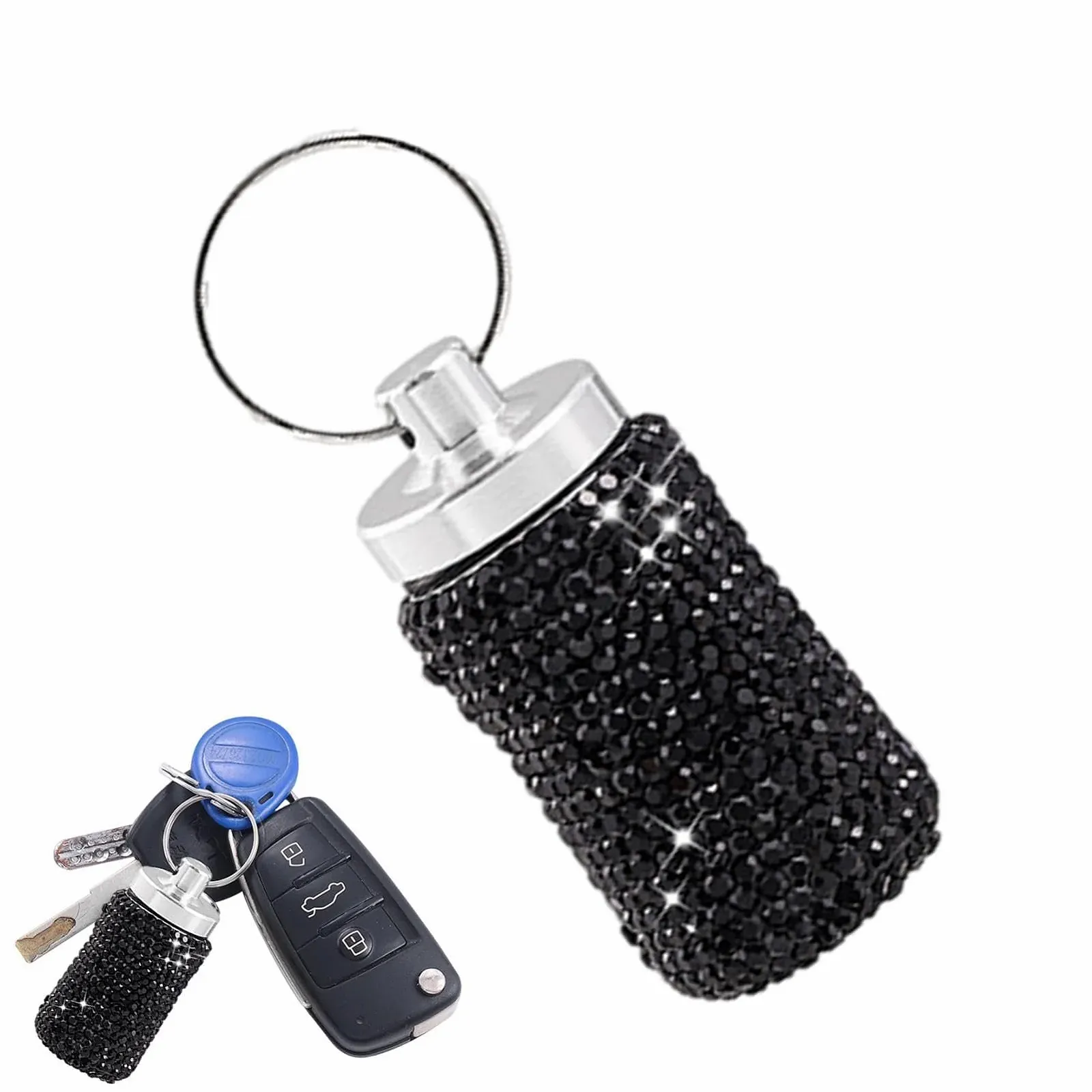 Таблетниця-брелок Sollee, маленька, металева, водонепроникна, портативна для кемпінгу та подорожей, для чоловіків та жінок, фото №7