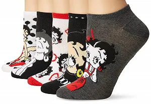 Жіночі шкарпетки Betty Boop без видимої частини, набір 5 пар - Фото 1
