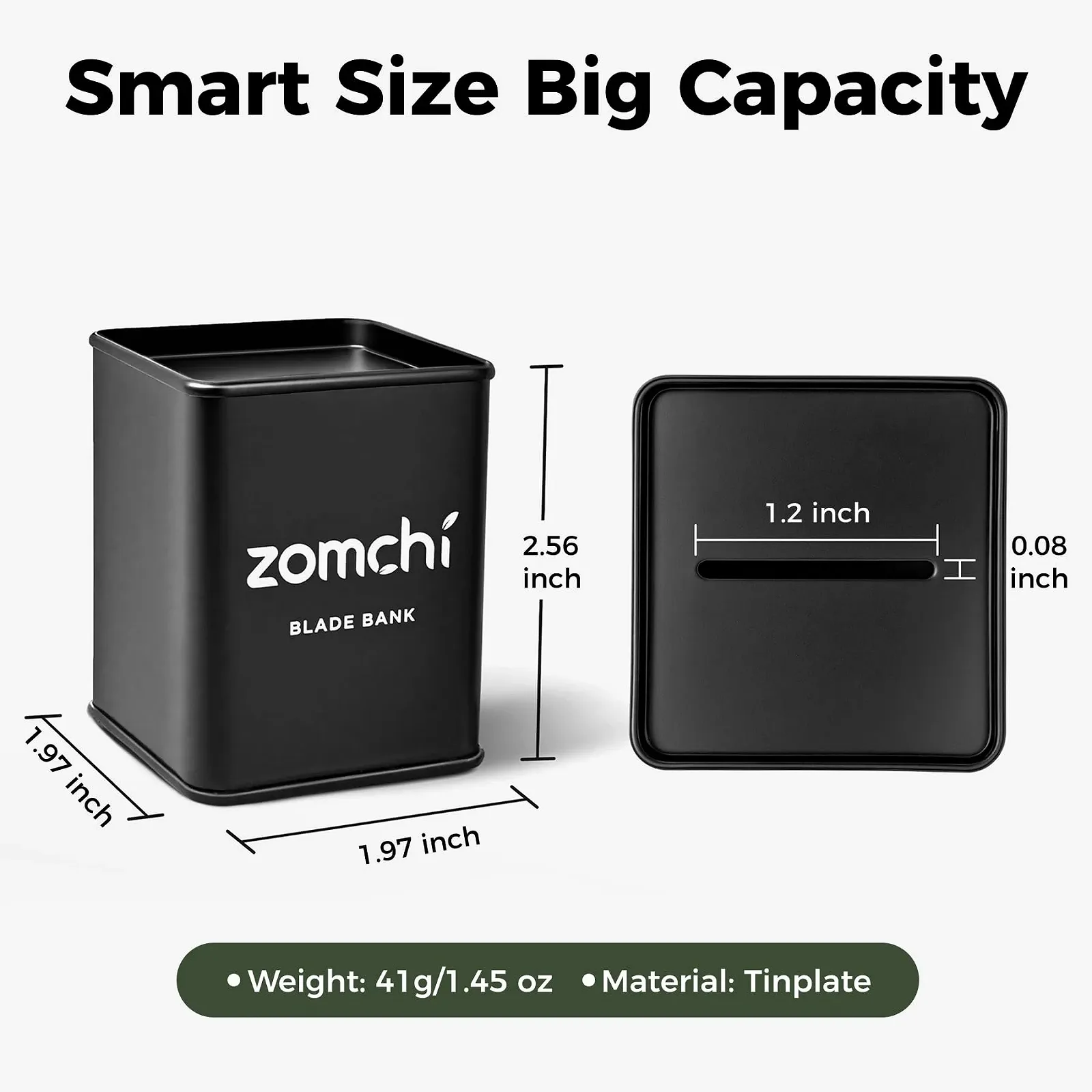 Контейнер для хранения лезвий Zomchi Blade Bank для использованных двухсторонних лезвий Black, фото №5 Контейнер для хранения лезвий Zomchi Blade Bank для использованных двухсторонних лезвий Black, фото №5
