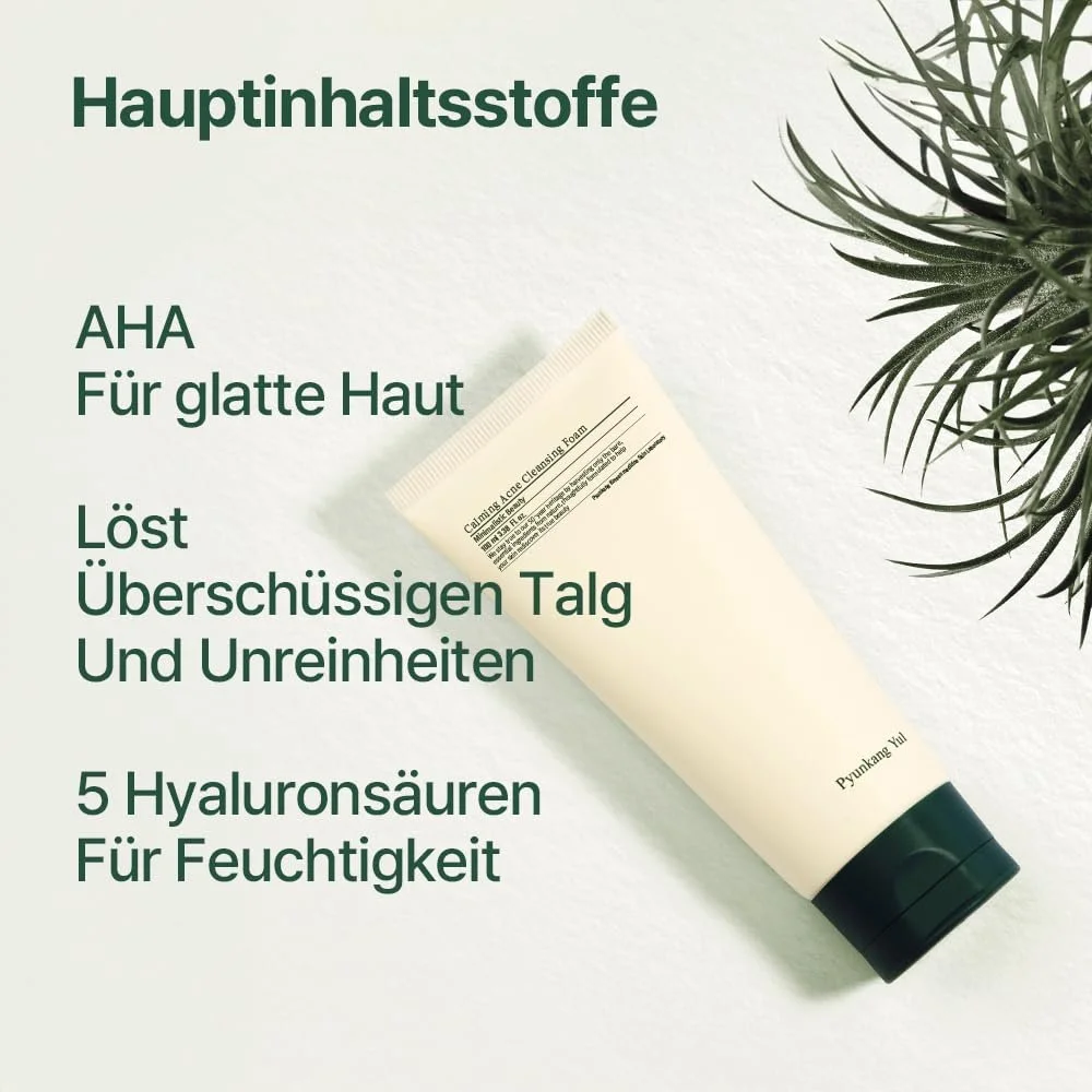 Очищуюча пінка Pyunkang Yul Soothing Acne, для вмивання з низьким pH з гамамелісом AHA для контролю жирності, фото №7