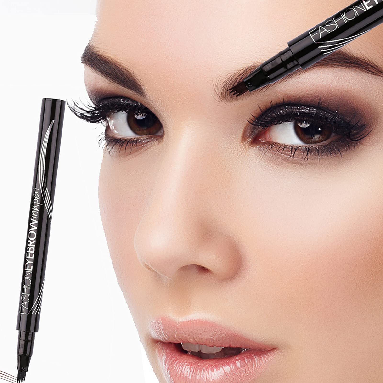 Олівець для брів Eyebrow Wax Colour Fork Heads Black Liquid Eyebrow Pencil 4 Point Eyebrows D One Size, фото №7