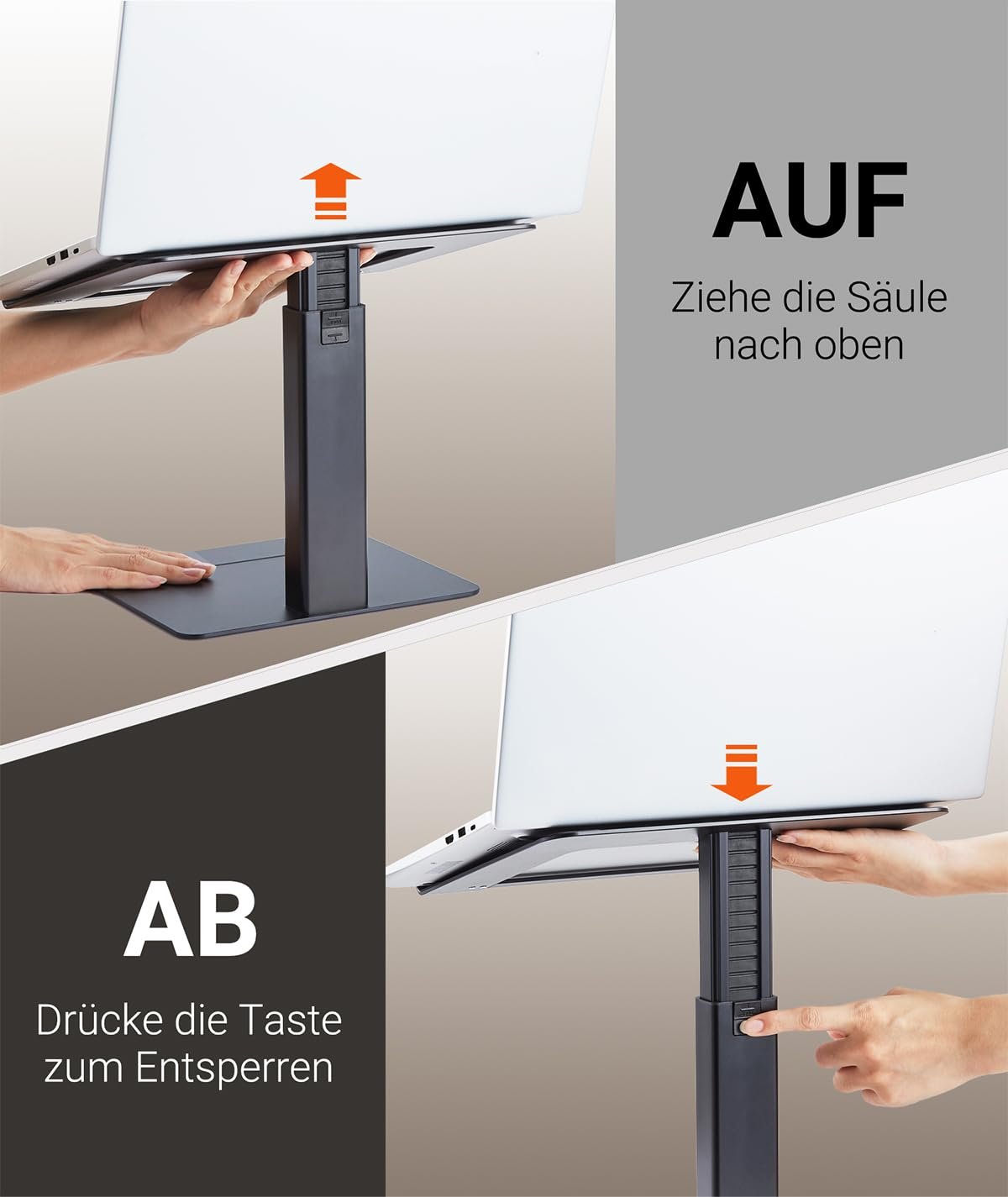 Подставка для ноутбука регулируемая по высоте Серебристая, фото №5