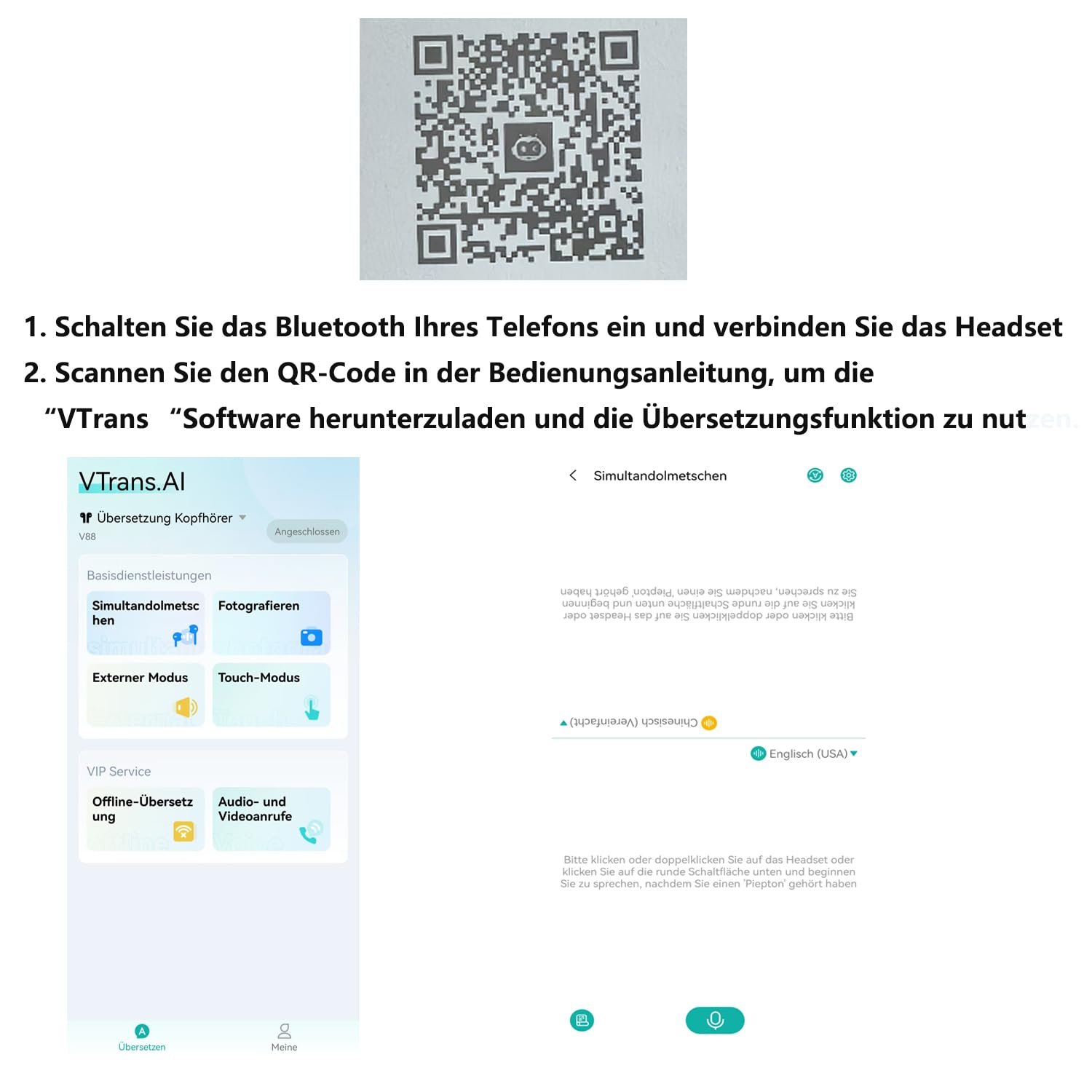 Наушники-переводчики AI, в реальном времени, Bluetooth, фото №4