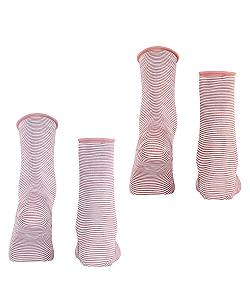 Носки ESPRIT Allover Stripe 2-Pack, дышащие, из органического хлопка, усиленные, без давления, полосатые, 2 пары synthetic.ua - Фото 1