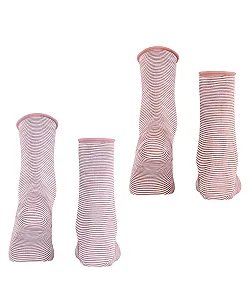 Носки ESPRIT Allover Stripe 2-Pack, дышащие, из органического хлопка, усиленные, без давления, полосатые, 2 пары synthetic.ua - Фото 1