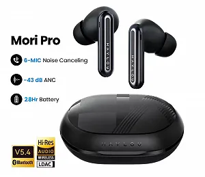 Беспроводные наушники HAYLOU Mori Pro Black Hi-Res LDAC Adaptive Hybrid ANC - Фото 1